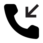 Phone Incoming Filled SVG Icon